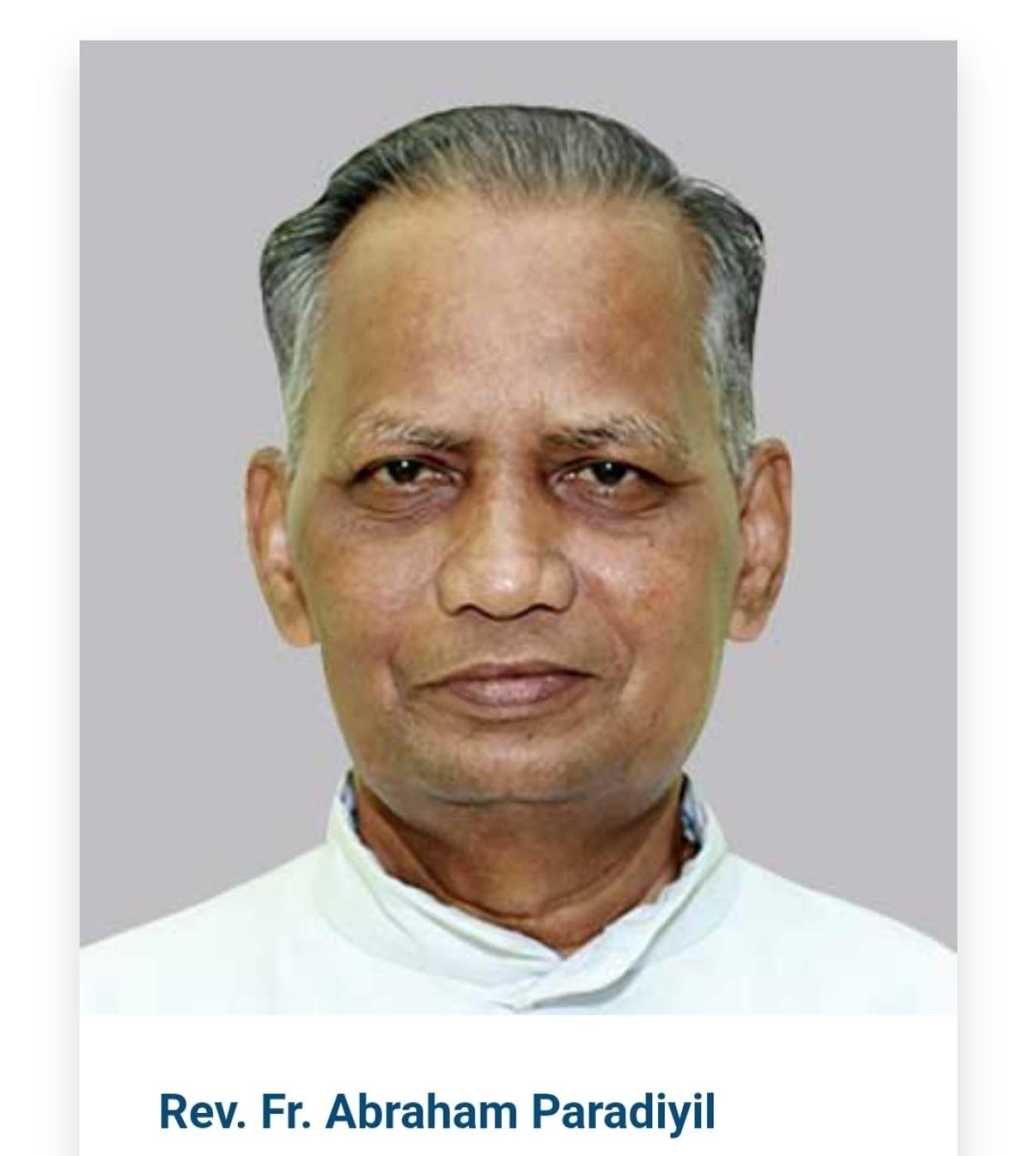 Rev. Fr. എബ്രാഹം പാറടിയില്‍ (72) നിര്യാതനായി