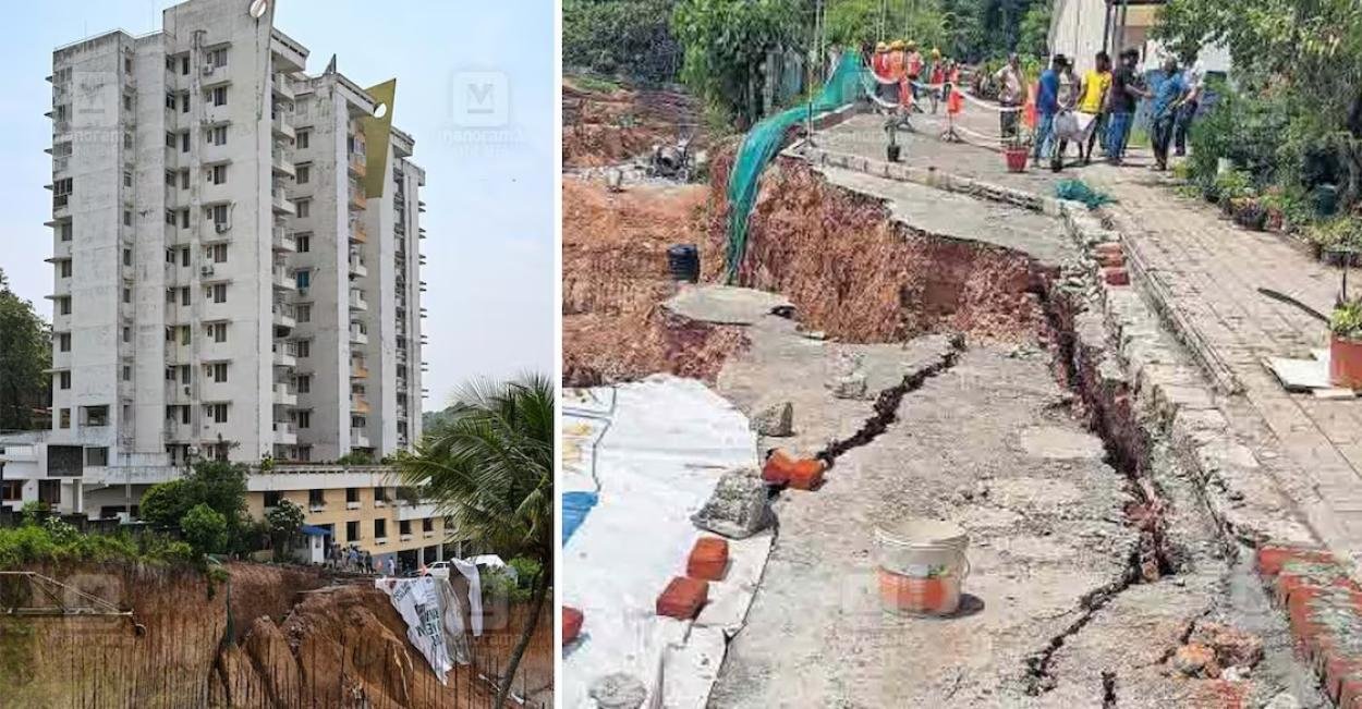 റോഡ് ഇടിഞ്ഞുതാണു; ആക്കുളത്തെ ഫ്ലാറ്റിൽനിന്ന് അടിയന്തര ഒഴിപ്പിക്കൽ 63 ഫ്ലാറ്റുകളിലായി താമസിക്കുന്ന 120 പേരെ ഒഴിപ്പിക്കുന്നു; പ്രദേശത്ത് ആശങ്ക